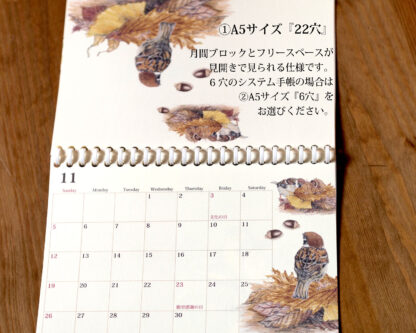 スズメのカレンダー 2023 (リフィル版) A5サイズ