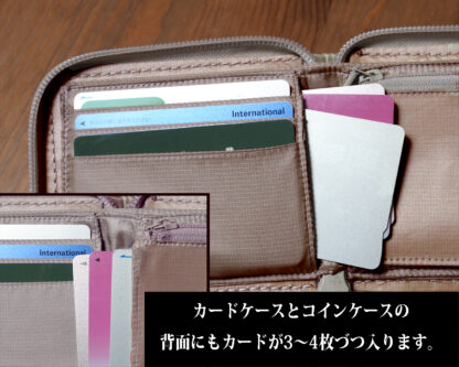 ヤマセミのラウンドファスナー二つ折り財布 カードケース