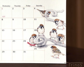 tree-sparrow-desk-calender 2025