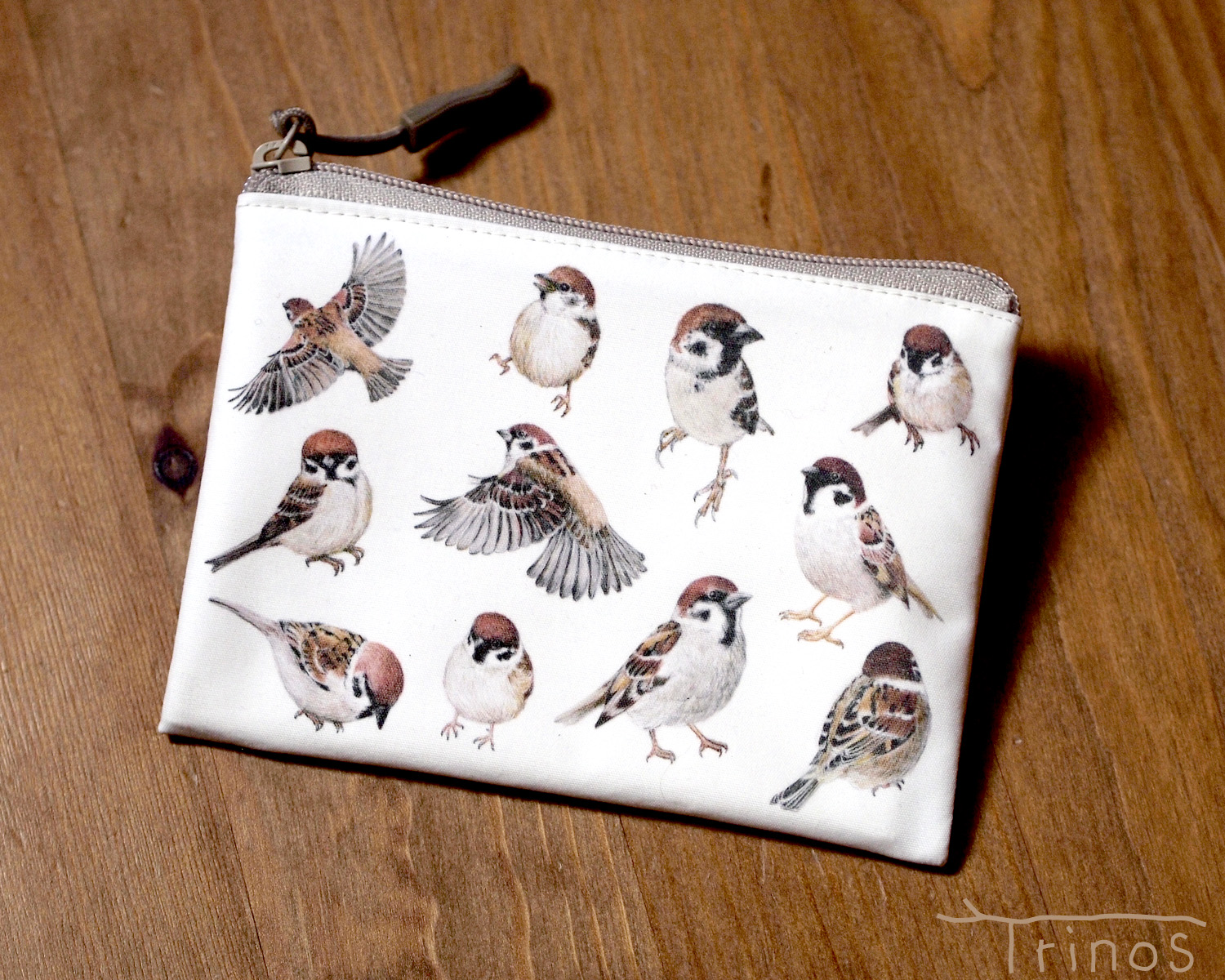 スズメづくしのミニ財布