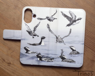 カンムリウミスズメのスマホケース 手帳型